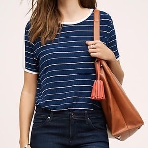 Postmark for Anthropologie Navy Striped Tee, XS